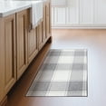 thumbnail image 3 of My Magic Carpet 3'x5' Machine Washable Non-Slip Kitchen Entryway Rug - Buffalo Plaid Grey And White, 3 of 5