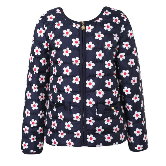 Richie House Girls' Floral Down Jacket RH2199