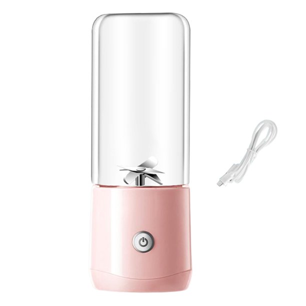 Taza exprimidora eléctrica, mezcladora recargable por USB, potente licuadora de frutas, limones y naranjas sin tapa rosa 380ml mayimx exprimidor electrico