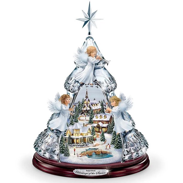 Escultura giratoria de árbol de Navidad, decoraciones de tren, pasta de ventana 3D, pegatinas de pasta, decoraciones navideñas, decoración del hogar de invierno