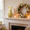thumbnail image 5 of Easter Bunny Figurine, Cute Rabbit Desktop Decor for Home and Office, Compact Resin Statue that Adds Festive Easter Decor Charm to Shelves, Tables and Mantels, Adorable Holiday Accent, 4in, Yellow, 5 of 7