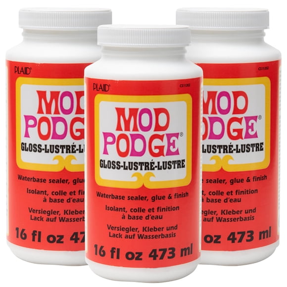 Sellador a base de agua Mod Podge, 473 ml, acabado brillante, paquete de 3