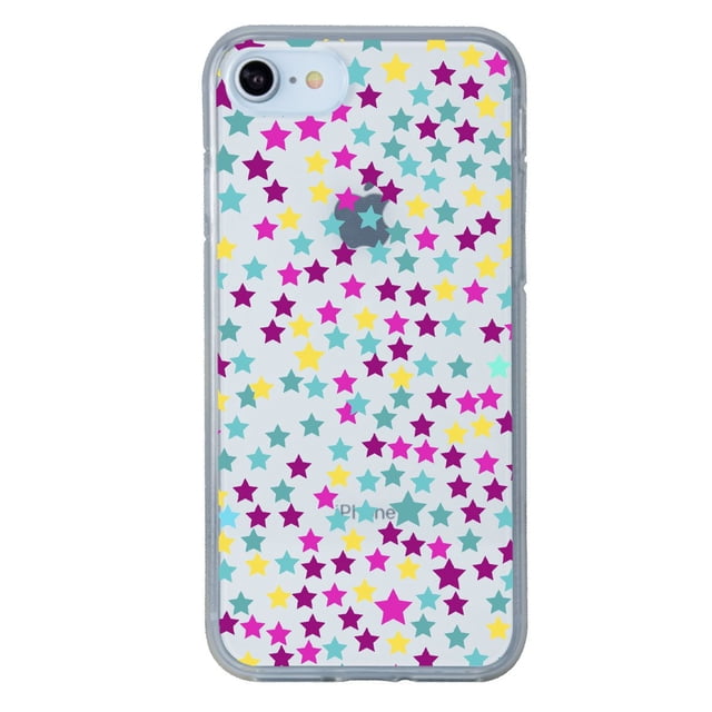 Funda Antigolpes Para iPhone 7 estrellas de colores, Uso Rudo, InstaCase Protector para iPhone 7 antigolpes, Case anticaídas estrellas de colores