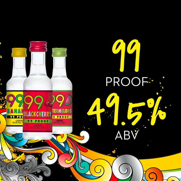 99 Brand Assorted Liqueur, 15 Pack 50ml Plastic Bottles 99 Proof