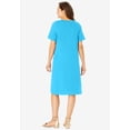 thumbnail image 3 of Woman Within Plus Size Perfect Short-Sleeve V-Neck Tee Dress, 3 of 6