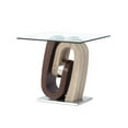 thumbnail image 2 of Oak and Walnut Ultra modern End Table with Glass top, 2 of 2