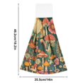 thumbnail image 6 of Yayeee Kitchen Hanging Hand Towels Set of 2 with Loop Bathroom Absorbent Tie Towel, Floral Mushroom, 6 of 7