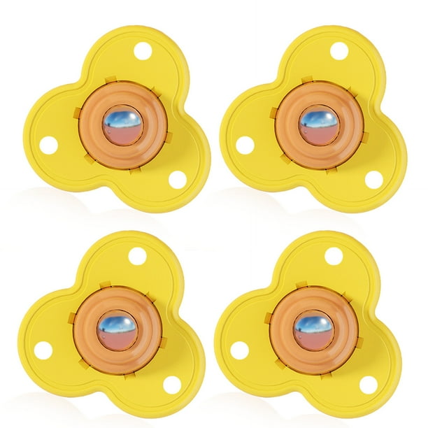 Gabinetes giratorios de acero inoxidable Gabinetes de rotación de 360 grados Estante de estantería Muebles universales Muebles Dormitorio doméstico Amarillo 4 piezas Yuarrent HA028358-02