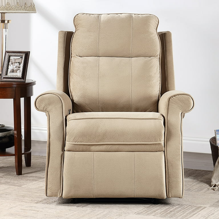 Upholstery Elderly Recliner Chair with Padded Seat Adjustable Backrest  Cushion