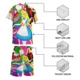 thumbnail image 4 of Alice in Wonderland Boys Girls Short Sleeve Mesh T-Shirt And Shorts Outfit Set Summer Clothes Set for Kids, 4 of 8