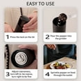 thumbnail image 5 of WhiteRhino Professional Pepper Grinder Mill, High Output with Stainless Steel Burrs Adjustable Coarseness Peppercorn Grinder, 5 of 11