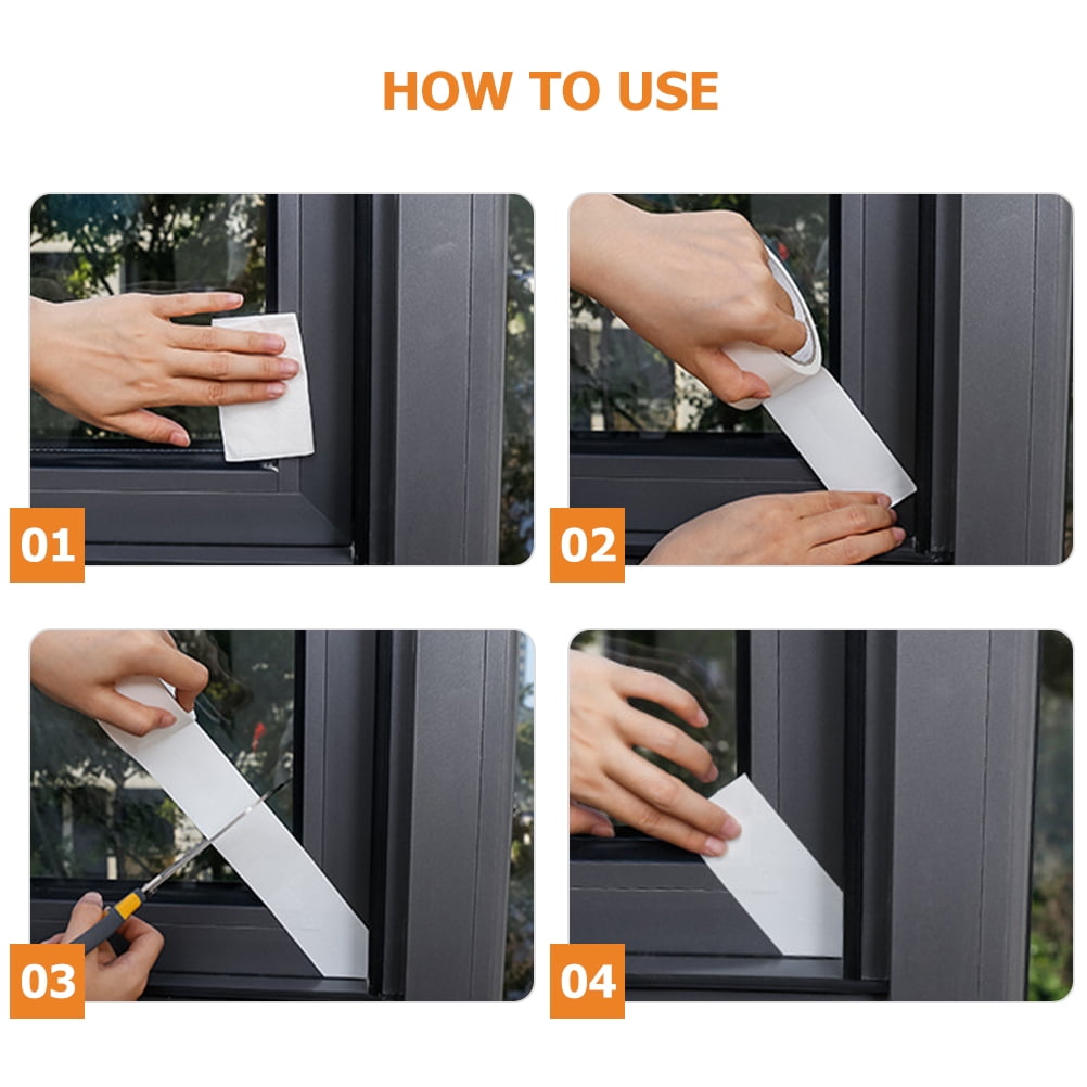 WORGEOUS 8 Rolls  Weather Stripping Door Seal Window Weather Tape Window Sealing Isolation Tapes
