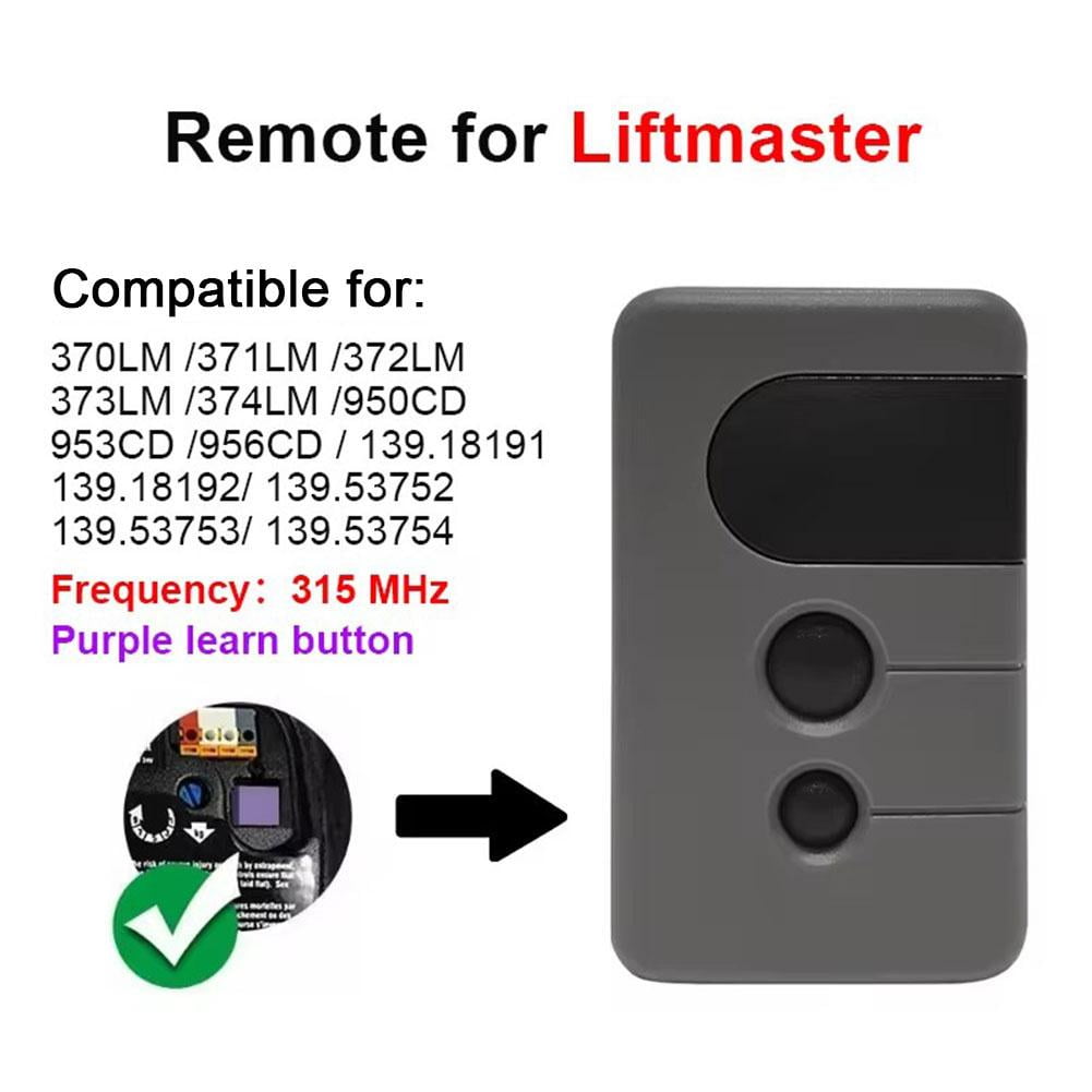 Sears Craftsman Garage Door Opener Remote Control HBW2028, 315MHz 3-Button Replacement Remote with Battery