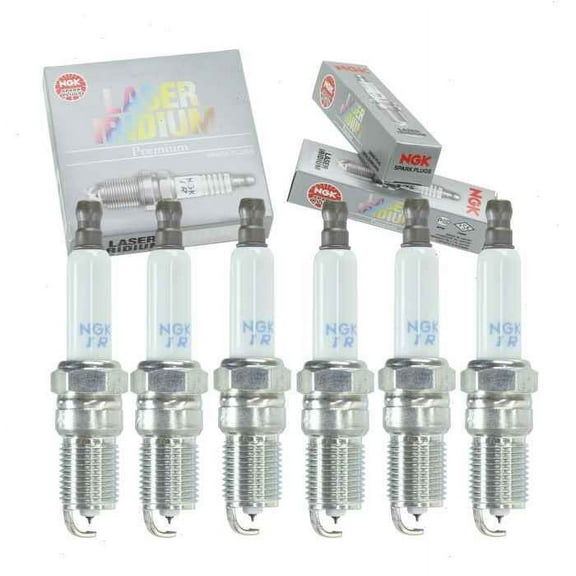 6 pc NGK Laser Iridium Spark Plugs compatible with Chevrolet Impala 3.4L 3.8L V6 2000-2005