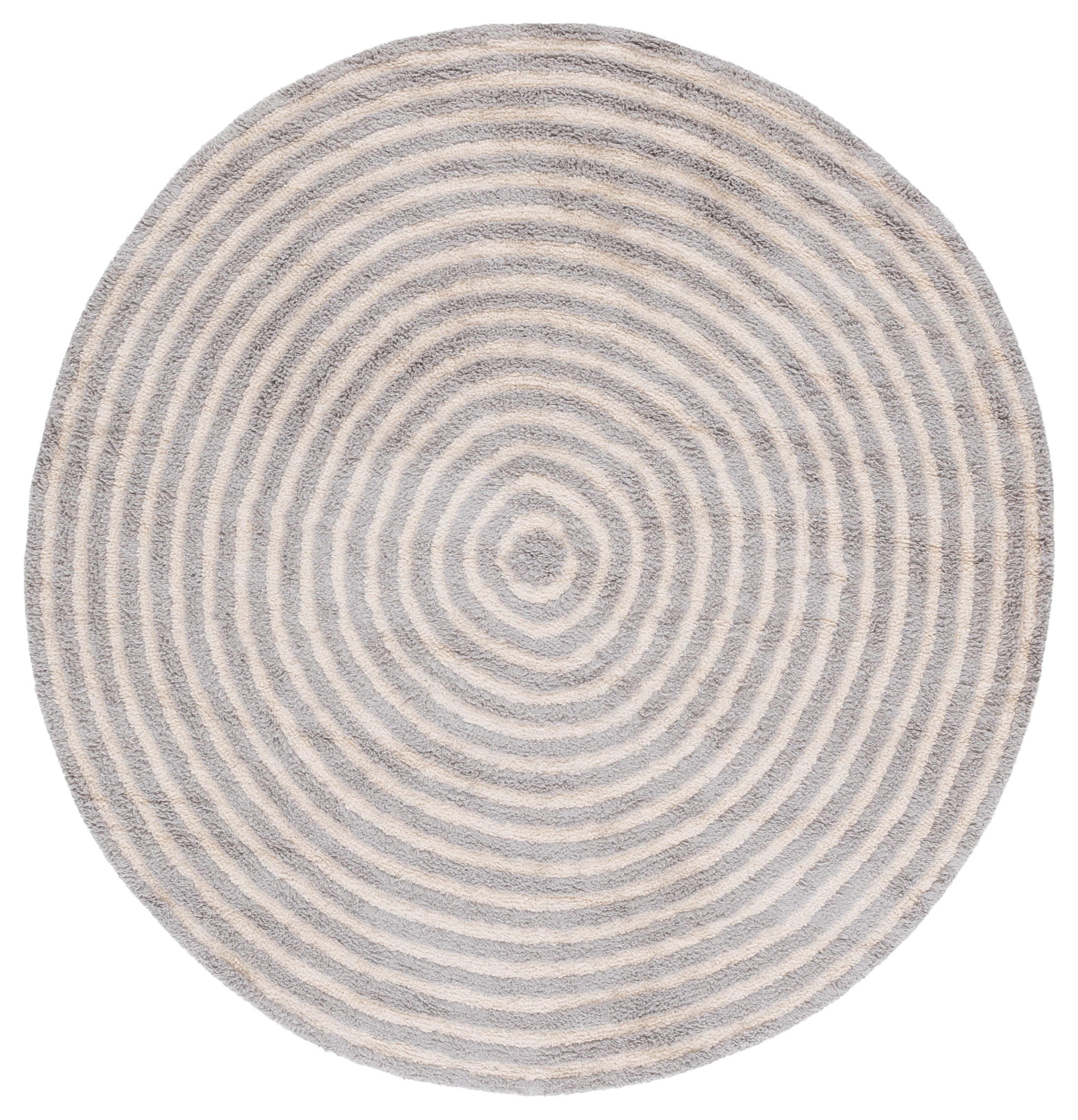 Safavieh Easy Care Beckah Geometric Machine Washable Area Rug, Gray, 5' x 5' Round
