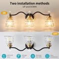 thumbnail image 3 of Bathroom Vanity Lights Black 3 Light Modern Vanity Light Fixtures, 3 of 5
