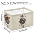 thumbnail image 4 of Yayeee 2 Pack Canvas Storage Basket with Handles for Shelves Fabric Bins Closet Organizer, Beige Astronaut Planet, 4 of 8