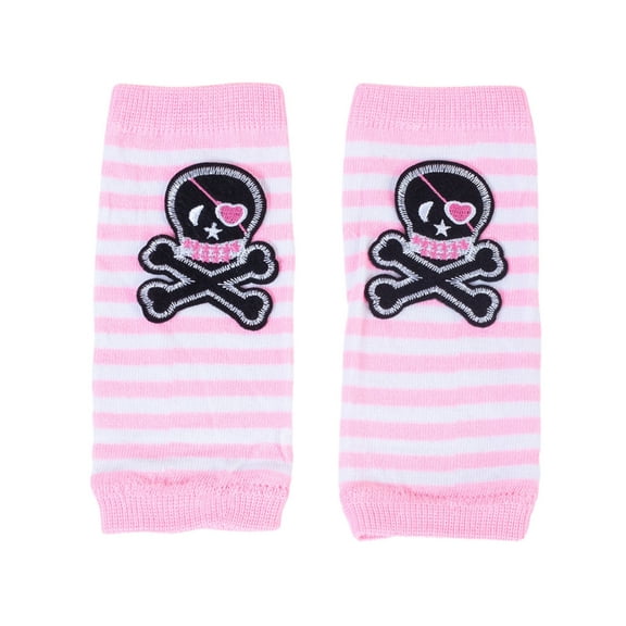 YROHGKPN Punk Fingerless Gloves Striped Sleeve Wrist Gloves Colorful Gloves for Halloween