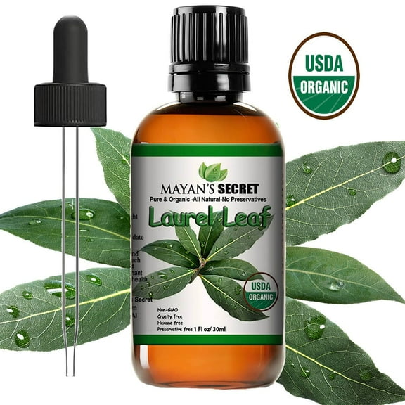 Mayan's Secret Organic Laurel Leaf Essential Oil Best Therapeutic Grade Essential Oil - 100% Pure - USDA Certified Organic - 30ml