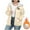 Khaki, variant on SDNall Plus Size Velvet Jacket - Oversized, Warm & Cozy, Zipper Hood, Perfect for Cold Days