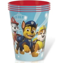 Paw Patrol 4 Ct Plastic 10 oz Party Favor Cups Skye, Zuma, Rocky, Marshall, Chase, Rubble