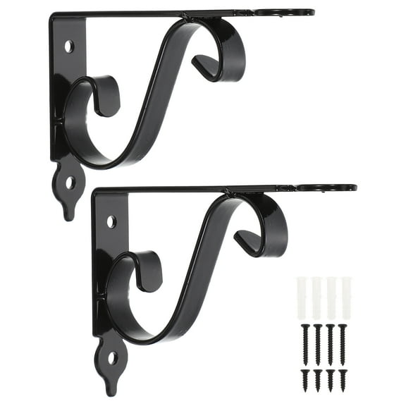 2 Pieces Pallet Bracket Wall Shelves Shelf Brackets Corbels Black