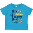 thumbnail image 3 of Inktastic This Princess is Four 4th Birthday Girls Toddler T-Shirt, 3 of 5