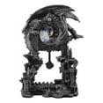 thumbnail image 3 of Large Gothic Smaug Dragon Overlord Guarding Castle Pendulum Table Clock Statue, 3 of 8