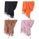 thumbnail image 4 of Qarigey Bufanda de invierno unisex de poliéster Accesorio cálido y de moda para todas las bufandas de invierno Bufanda de tubo Accesorios de disfraces color naranja, 4 of 6
