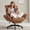 Brown, variant on Ultifit Big and Tall Office Chair With Swivel Armrests,Executive Criss Cross Desk Chair With Spring Pad,Computer Chair With Headrest & Footrest,Beige