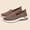 Coffee, variant on Women's Summer Flats, Breathable Mesh Soft Sole Lightweight Summer Big Size Comfortable Casual Shoes Gray 6