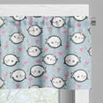 thumbnail image 5 of Ambesonne Narwhal Valance & Curtain, Cartoon Whales Hearts, 55"x30", Multicolor, 5 of 6