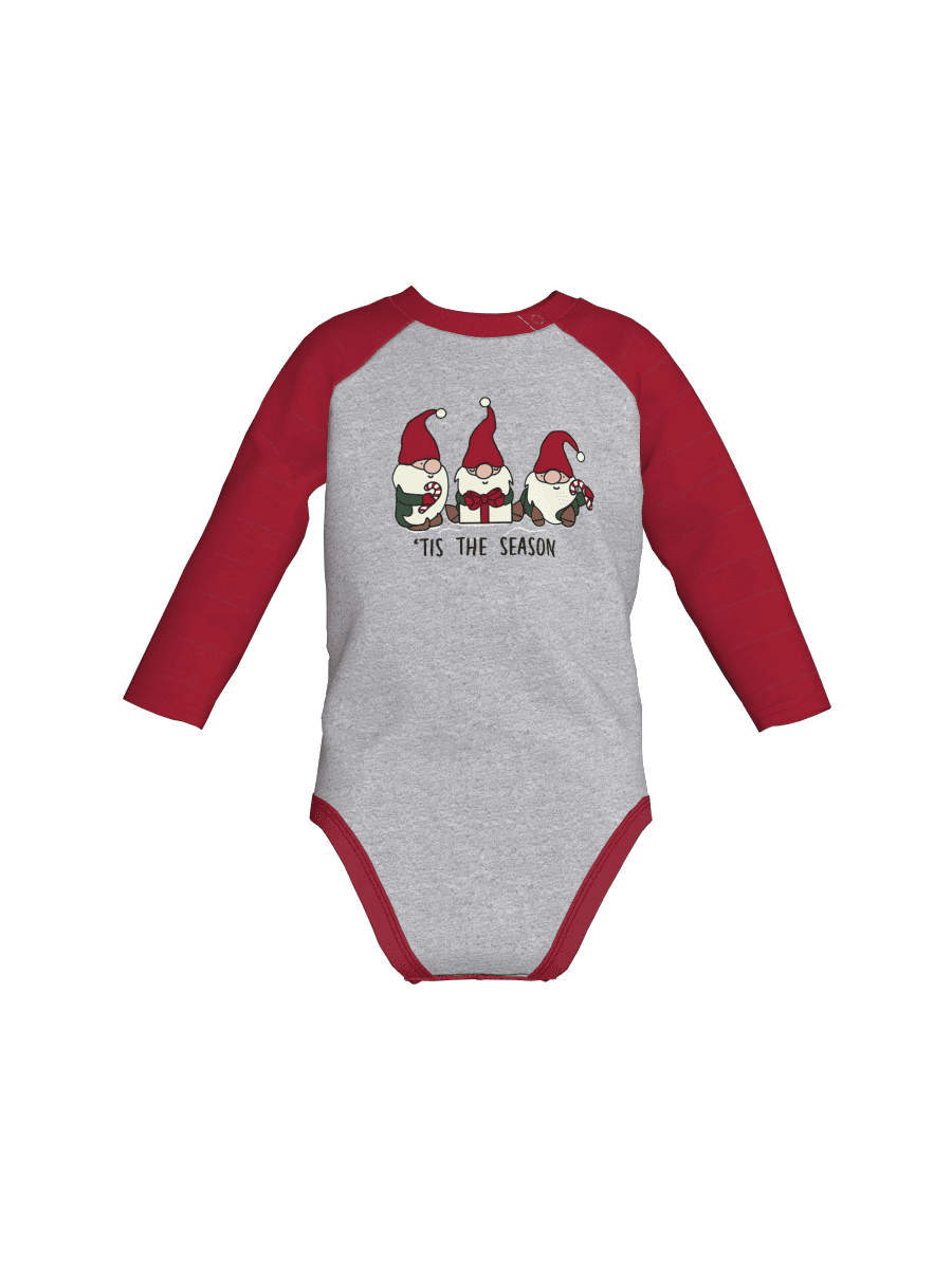 Holiday Time Baby and Toddler Long Sleeve Raglan Christmas Bodysuit, Sizes 0/3-9 Months