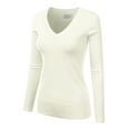 thumbnail image 2 of JJ Perfection Women's Long Sleeve V-Neck Pullover Sweater with Plus Size, 2 of 3