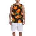 thumbnail image 4 of Easygdp Orange Pumpkin Men's Mesh Basketball Jersey Quick Drying Sleeveless Shirts Fitted Muscle Tank Tops Sport Round Neck T-Shirt - Small, 4 of 9