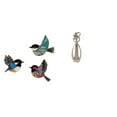 thumbnail image 1 of Pájaro para colgar en la pared,Arte de pared de pájaros de madera Decoración de pared de pájaros voladores de madera,Pareja en miniatura,Pareja de enamorados abrazándose en miniatura para, 1 of 8