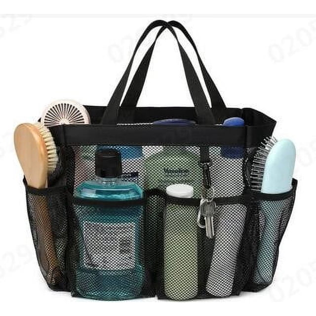 Large Portable Mesh Shower Caddy Durable College Dorm Bathroom Organizer Tote Bag With Multiple Pockets For Toiletries