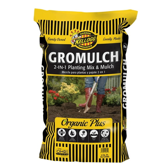 HI Kellogg Garden Organics- 2CF Gromulch Planting Mix & Mulch