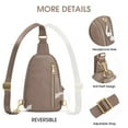thumbnail image 6 of Kattee Sling Bag for Women, Leather Fanny Packs Crossbody Purse, Small Chest Bag with RFID Blocking, 6 of 7