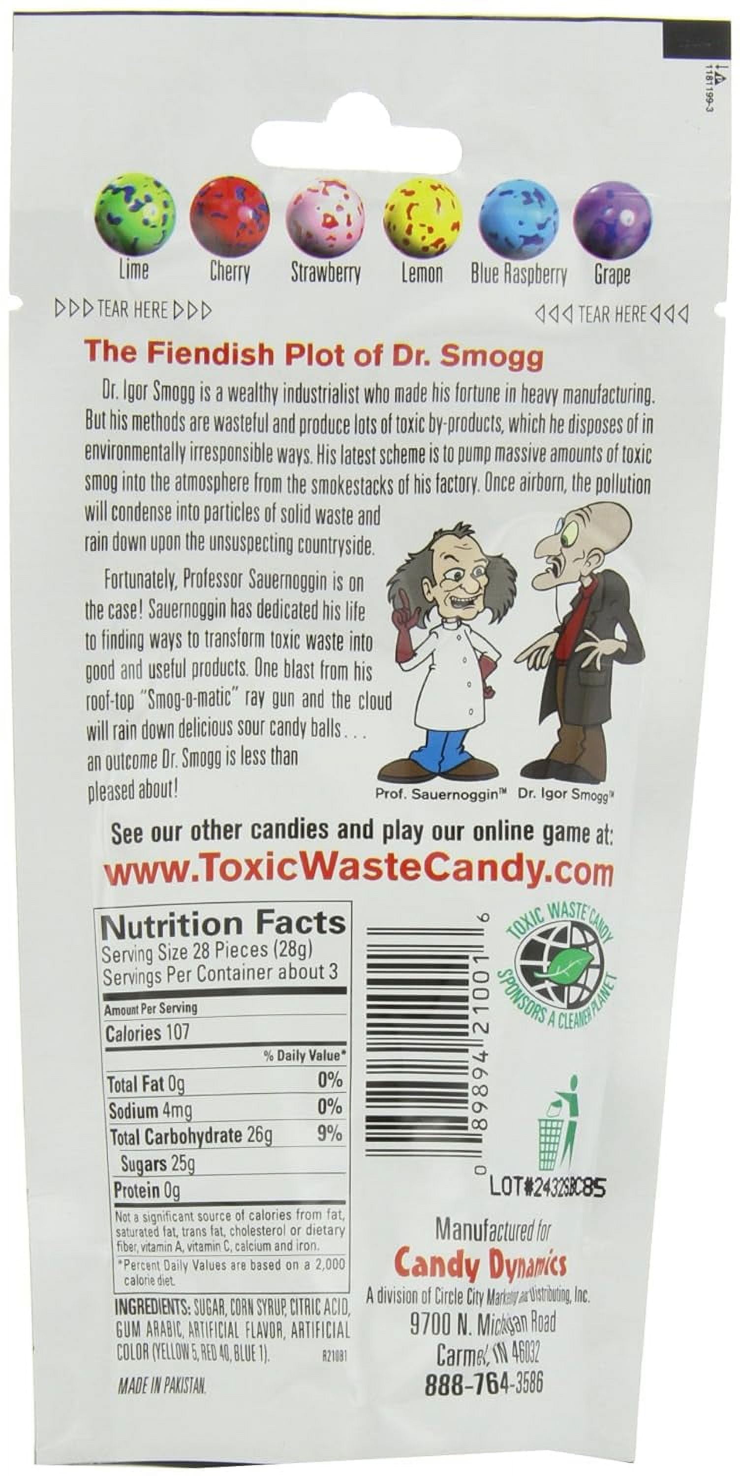 Smog Candy Sour Candy Gusseted Bags 12 Count 3 oz