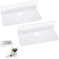 thumbnail image 1 of 2 PCS Floating Wall Shelves Acrylic Floating Shelves Self Adhesive Floating Shelves with Double Sided Adhesive Tape and 4 Cable Hooks for Mobile Phone, Key, 1 of 5