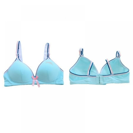

2Pack Girl Bra Big Girls Slim Soft Cup Bra Cotton Breathable Sports Traning Bra 12-18 Years