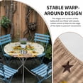 thumbnail image 4 of Sunflower Vintage Round Fitted Tablecloth with Elastic Edge, Waterproof Table Cloth Table Cover for 55"-60" Tables, Farmhouse Floral Botanical Brown Wooden Tablecloths for Dining Picnic Outdoor, 4 of 9