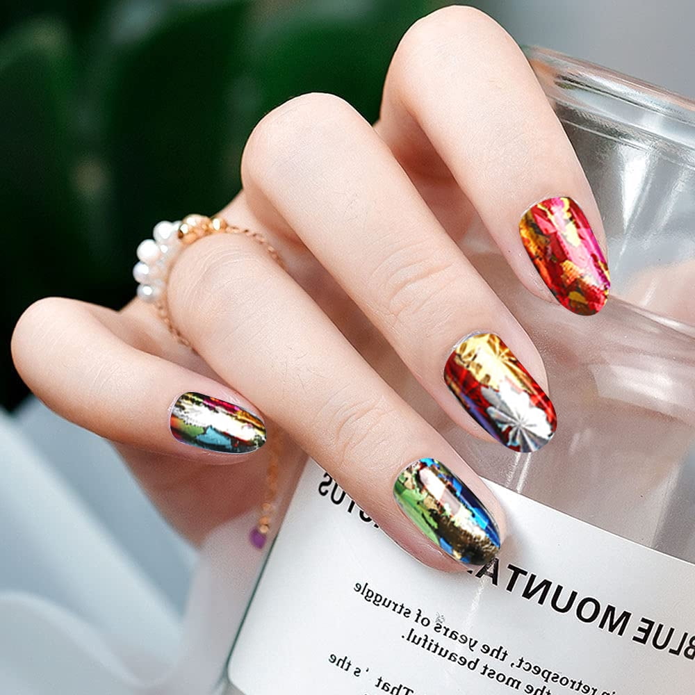 12 Pcs Mixed Laser Holographic Nail Art Foil Set 4*20cm Mixed Designs  Transfer Sticker Nail Art Decals – Online Shopping Pakistan, Nail Art in  Pakistan, Wall Stickers