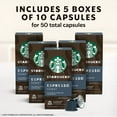 thumbnail image 2 of Starbucks By Nespresso Decaf Dark Roast Espresso (50-Count Single Serve Capsules, Compatible With Nespresso Original Line System), 2 of 5