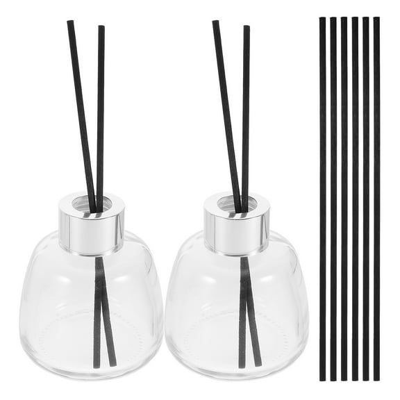 Glass Diffuser Bottle for Essential Oils and Perfume Elegant Transparent Design with Sticks 1 Set