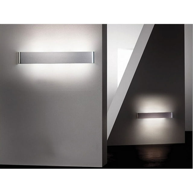 unbranded De Pared LED Plateada De Aluminio Para Ambientes Modernos Con Iluminación Y Eficiente