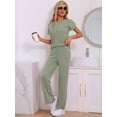 thumbnail image 2 of DARING DIVA Women's Ribbed Knit Sweater Pullover Pajama Set XS Green, 2 of 5
