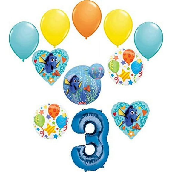 Finding Dory 3rd Birthday Party Supplies Balloon Bouquet Decorations