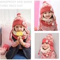 thumbnail image 2 of Gorro para niños Guantes Bufanda Gorros Un conjunto Primavera Otoño Invierno Niño Niña Bebé Recién nacido Lindo Pequeño Zorro Gorros con pompón 1-6 años de edad Afortunado Sencillez, 2 of 5